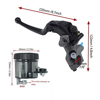Feiteplus 7/8" Motorcycle Universal RCS19 CNC Hydraulic Brake Clutch Master Cylinder Reservoir Lever Upper Pump Cable Adjustable Handbrake