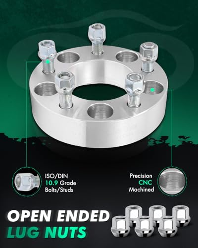 SCITOO 1.5" Wheel Spacers 5x5 for Chevy C1500 Tahoe 2Pcs - color: Silver, size: 2pcs - 5x5 -14x1.5-1.5inch-87.1mm