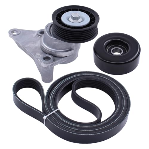 Drive Belt Tensioner and Serpentine Belt Idler Pulley kit for Chevy, GMC