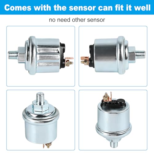 2inch 52mm Oil Pressure Gauge 0-150 PSI DC12V Press Gauge Meter Kit - color: Oil Pressure Gauge