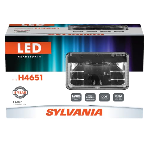 SYLVANIA H4651 LED Sealed Beam Headlight, 6000K Cool White, 1 Bulb