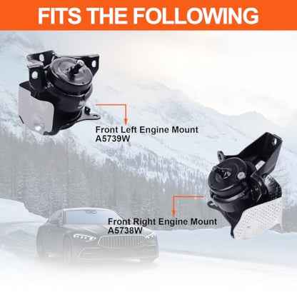 Engine Motor Mount Compatible with Cadillac Escalade 15-20，Chevy Silverado 14-20/Suburban 15-20,GMC Sierra 14-19/Yukon 15-20/Yukon XL 15-20,Replacement for A5739W A5738W - size: 15-20 Cadillac Escalade V8 6.2L