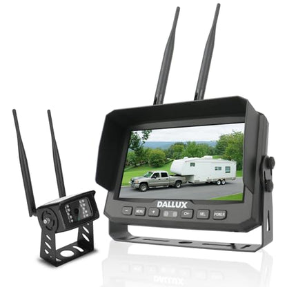 Truck Bus Digital Wireless Backup Camera Monitor System Kit, 7 inch DVR Monitor+HD IP69K Waterproof Night Vision Rear View Reverse Camera for Van Trailer 5th Wheel Pickup RV Campers Motor Home Boat - size: W01