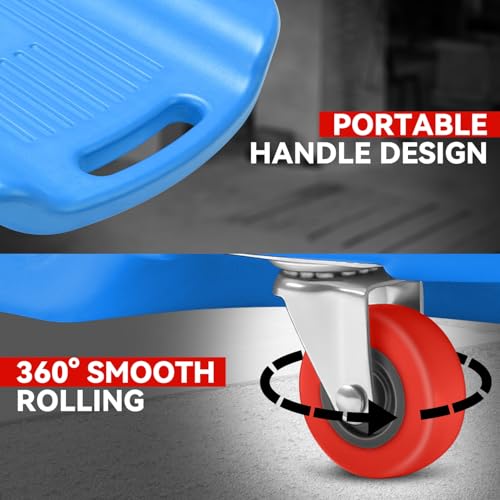 Auto Dynasty 38 in Low-Profile Under-Car Rolling Mechanic Creeper, Blue - color: Blue