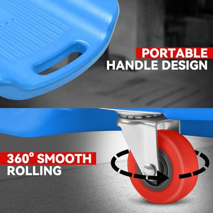 Auto Dynasty 38 in Low-Profile Under-Car Rolling Mechanic Creeper, Blue - color: Blue
