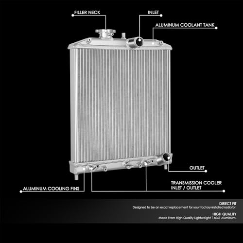Auto Dynasty Radiator for 92-01 Civic Del Sol Acura Integra EJ EK EG DB DC - color: 92-01 Civic/Del Sol/Integra AT