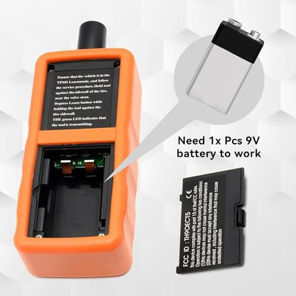 TPMS Relearn Tool Tire Sensor, Automotive Tire Pressure Monitor Sensor Activation Reset Tool OEC-T5, System Programming Training for Most Series Vehicles (Orange)