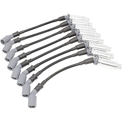 AIP Electronics Dragon FIRE Performance Street Series High Performance 8.5mm 12.5" Low Ohm Spark Plug Wire Set for 1995-2005 GM Trucks 4.8L 5.3L 6.0L V8 OEM Fit SPW1015-BK