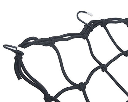 Heavy Duty Cargo Net for Pickup Truck Bed - Stretches from 1' x 1' to 3' x 3' - 12 Metal Carabiners - Compatible with Ford, Dodge RAM, Chevy, Toyota 3 Size