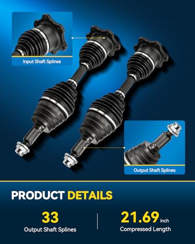 PHILTOP Front CV Axle Shaft Assembly for Silverado 2500 HD, Sierra 2500 HD - size: 66-1325