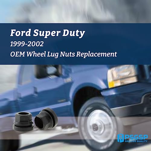 Lug Nuts for 99-02 Ford F250 F350 F450 F550, Black, M14x2.0, 16pcs - color: Black, size: Open End-M14x2.0(for'99-'02)