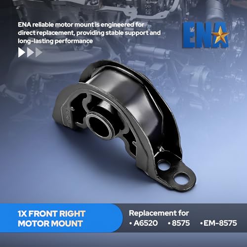 ENA Engine Motor Transmission Mount Set of 5 Compatible with Honda 1996 1997 1998 1999 2000 Civic 1.6L Front Rear Replacement for A6520 A6502 A6556 A6506 A6526
