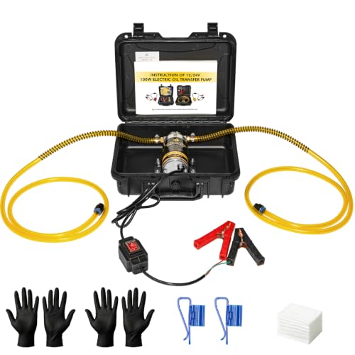 Electric Oil Change Extractor Pump 12/24V 100W Fluid Transfer Pump - color: black-b