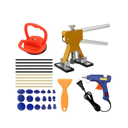 32 Pack Paintless Automotive Dent Puller Tool Kit, Golden - size: 32PCS/Golden