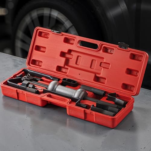 VEVOR Dent Puller Kit, 13-in-1 Slide Hammer Dent Removal Kit, Heavy-Duty Auto Body Truck Repair Automotive Damage Remover Tool Repair Frame with Carrying Case, Extension Rod, Non-Slip Handle - size: 13-in-1