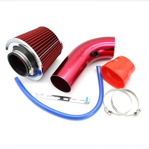 76mm Cold Air Intake Kit, Aluminum Red 3" - color: RED