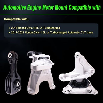 Engine Motor Mount fit Honda Civic 16-21 1.5L L4 Auto CVT Turbo - size: 2016-2021 Civic 1.5L