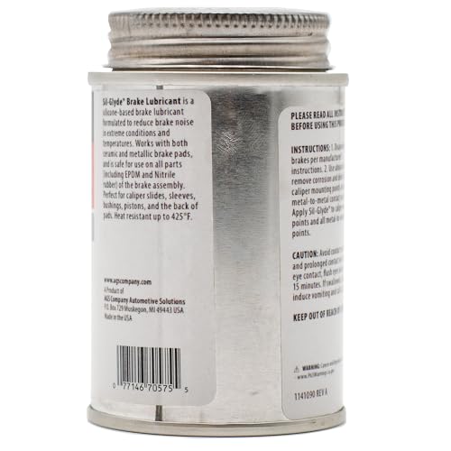 AGS Automotive Solutions 4oz Brush Top SIL-Glyde Silicone Brake Grease - Premium Brake Caliper Grease and Brake Lubricant for Optimal Performance and Longevity (Pack of 3) - size: 4oz (Pack of 3)