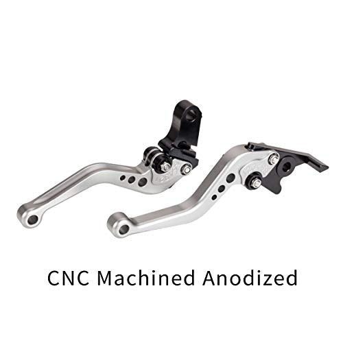 Hopider Short Brake Clutch Levers Compatible with GROM MSX125 2014-2026 - color: Titanium