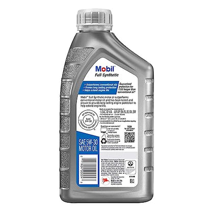 Mobil Full Synthetic Motor Oil 5W-30, 1 Quart (Pack of 6) - size: 1 Quart (Pack of 6)
