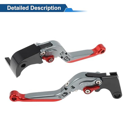 Short/Long Brake Clutch Levers for Yamaha YZF-R7 21-25 Titanium - color: Titanium Handle Red End