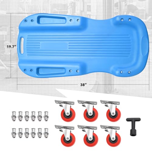 Auto Dynasty 38 in Low-Profile Under-Car Rolling Mechanic Creeper, Blue - color: Blue