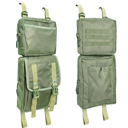 Larswon 2 Pack ATV Saddle Bags, Large Detachable Fender Bag ATV Gear Bags Water Resistent Motorcycle Storage Bag Compatible with Sportsman Scrambler TRX FourTrax Outlander Grizzly UTV Army Green - color: Army Green