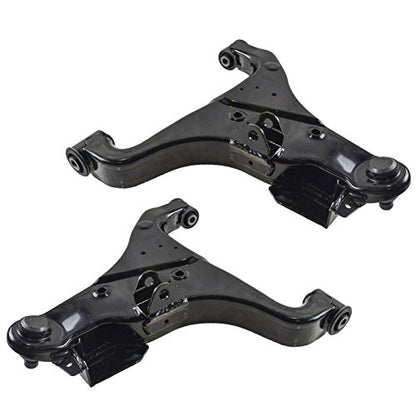TRQ Front Lower Driver and Passenger Side Control Arm and Ball Joint Set 2 - style: PSA62212