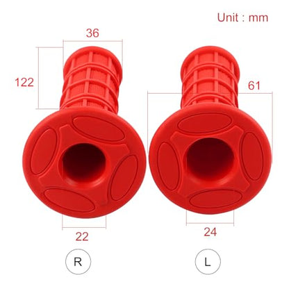 FLYPIG Universal 22mm 7/8" Motorcycle Handlebar Grips Bike Grips Non Slip Rubber Hand Grips for Honda Yamaha Suzuki Kawasaki KLX CRF YZF XR Polaris Arctic Cat Off Road Dirt Bike Handle Grips - color: red
