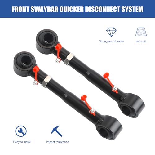 Lifts Front Sway Bar Links Quicker Disconnect System 2.5"-6" Compatible with 1998-2006 Jeep Wrangler TJ Cherokee 1984-2001 Jeep Wrangler XJ Adjustable Front Sway Bar Quick Disconnect End Links