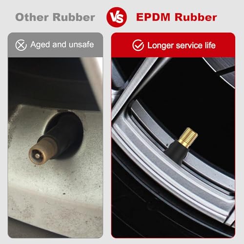 SUNSOUL TR412 5pcs Brass Stem EPDM Rubber Snap-in Short Tire Valve Stem for 0.453 Inch 11.5mm Rim Holes - color: TR412-5pcs