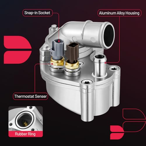 BDFHYK SK121093 Upgrade Aluminium Coolant Thermostat Housing Assembly Compatible with 2001-2008 B4000, 2000-2001 Mountaineer, 2001-2005 Explorer, 2001-2011 Ranger 4.0L Replace 4L5E8A586AB