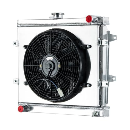 3 Row Radiator Shroud Fan For Toyota Pickup 4Runner SR5 1984-1995 - size: 3 Row Radiator+Shroud Fan(MT)