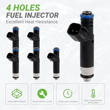 Fuel Injectors FJ463 Set of 6 Compatible with Ford Ranger 2001-2008 Mazda B3000 2001-2007 3.0L V6# Replace 4L5Z9F593A 1L5Z9F593CA 4L5Z9F593BA 800-1470N 8001470N 1AMFI00030 2204-510865 2204510865 - size: 463
