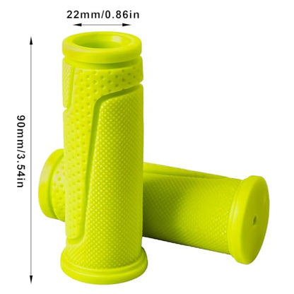 9-Color Kids Bike Handlebar Grips - Non-Slip TPR Bicycle Grips for Mini Bikes & Micro Scooters (22.2mm, 90mm) - color: Cyan