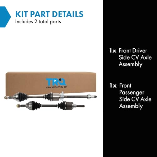 TRQ Front Driver and Passenger Side CV Axle Assembly Set 2 Piece - style: CSA33039