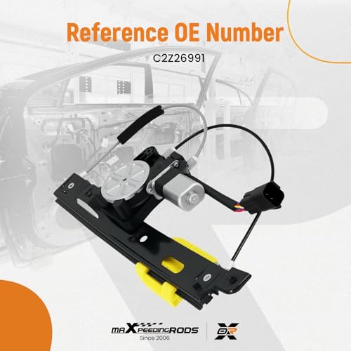 maXpeedingrods Rear Right Passenger Side Power Window Regulator with 6-Pin Motor for Jaguar XF XFR XFR-S 2009-2015 OE# C2Z26991 - style: C2Z26991