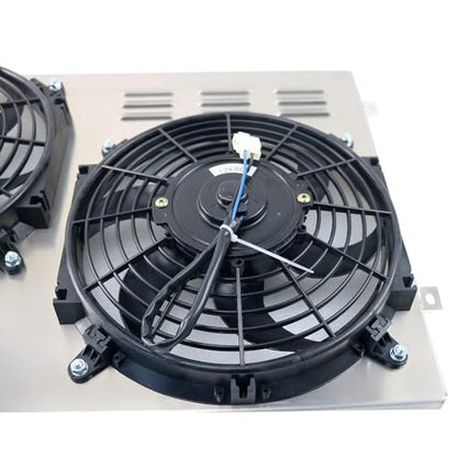 Aluminum Radiator Shroud Electric Fan for 1967-1970 1968 1969 Ford Mustang Ranchero Fairlane Torino Ltd V8 67 68 69 70