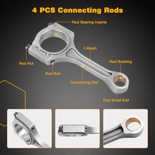2.4L Engine Piston Kit With Connecting Rod Set For 2011-2019 Kia