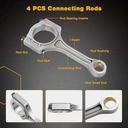 2.4L Engine Piston Kit With Connecting Rod Set For 2011-2019 Kia