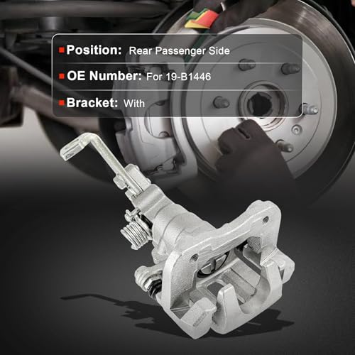 cciyu Rear Right Disc Brake Caliper Assembly with Bracket 19-B1446 - size: Rear Right[19-B1446]