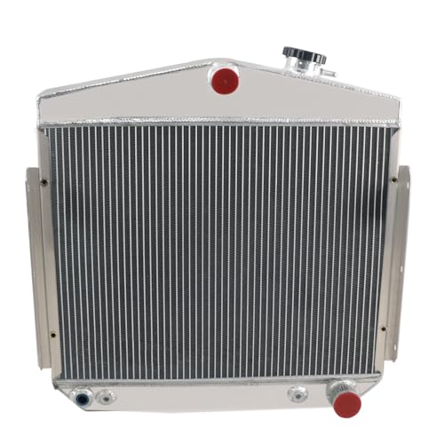 4 Row Aluminum Radiator Compatible with 1955 1956 1957 Chevy Bel Air Belair Small Block Big Block