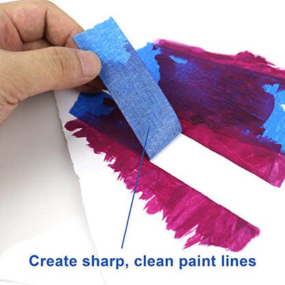JIALAI HOME 3 Rolls Blue Painters Tape 2 inch Painter Tape Wide Roll, Blue Masking Paint Tape 2 Inches x 60 Yards for General Purpose Walls Painting, Automotive - size: 1.88 Inches x 60 Yards