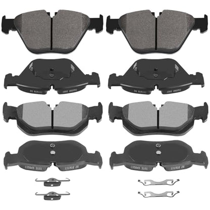 Brake Pads,ECCPP 8pc Ceramic Disc Brake Kits fit For BMW For 328i 2007-2013 - size: Front D918-7799 + Rear D1267-7286