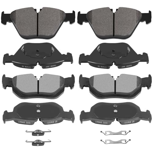 Brake Pads,ECCPP 8pc Ceramic Disc Brake Kits fit For BMW For 328i 2007-2013 - size: Front D918-7799 + Rear D1267-7286