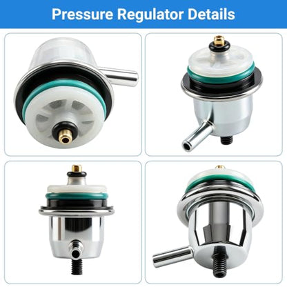 17113556 Fuel Injection Pressure Regulator With Vacuum Line for GM Chevrolet Avalanche Silverado Express 1500 2500 3500, for GMC Envoy Sava Sierra Yukon Xl, for Buick Rainier Cadillac Escalade