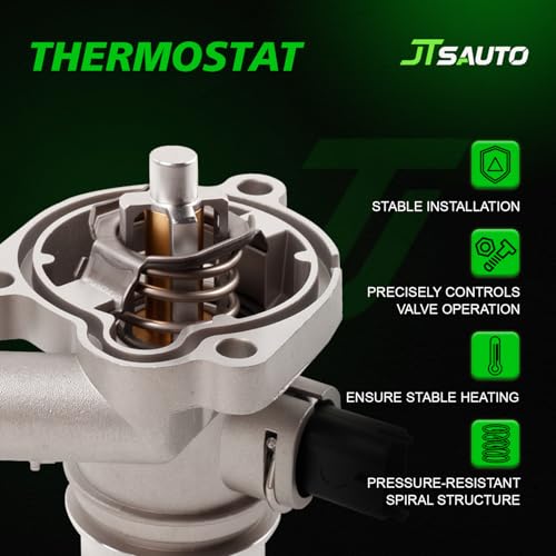 Engine Coolant Thermostat Housing Assembly for 1.4L Cruze Trax Sonic - size: 902808(Upgrade Aluminum)