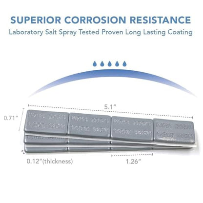 CKAuto 1/2oz, 0.5oz, Steel Adhesive Stick-On Wheel Weights, Gray, 12oz Box - color: Grey, size: 24PCS