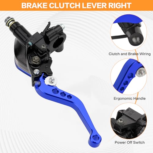 Universal Motorcycle 7/8" 22mm Clutch Master Cylinder Brake Lever - color: Blue