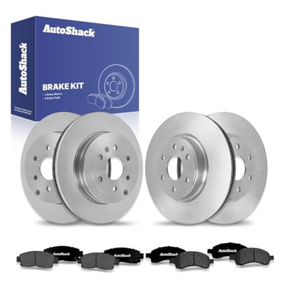 AutoShack Front & Rear Brake Rotors & Premium Pads for Chevy Traverse 2017 - style: Brake Rotor & Premium Pad